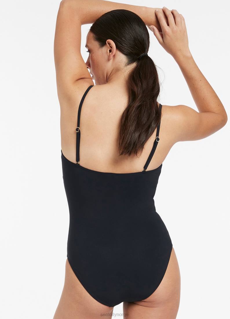 badetøy Seafolly jetset samlet foran ett stykke svart kvinner D86N153