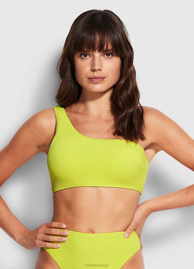 badetøy Seafolly havdykk en skulder topp vill lime kvinner D86N613
