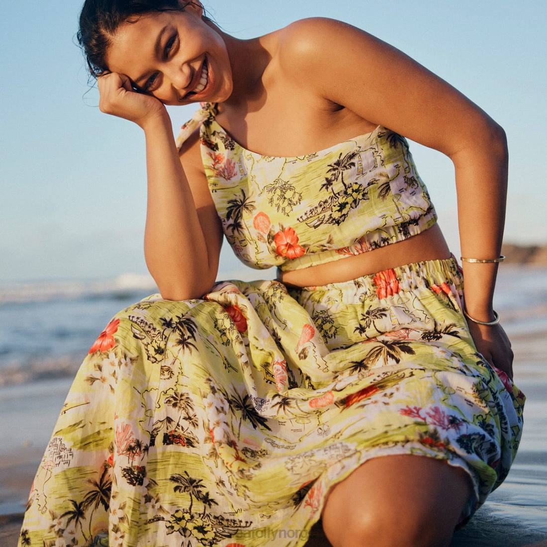 badetøy Seafolly kyst til kyst en skuldertopp vill lime kvinner D86N741