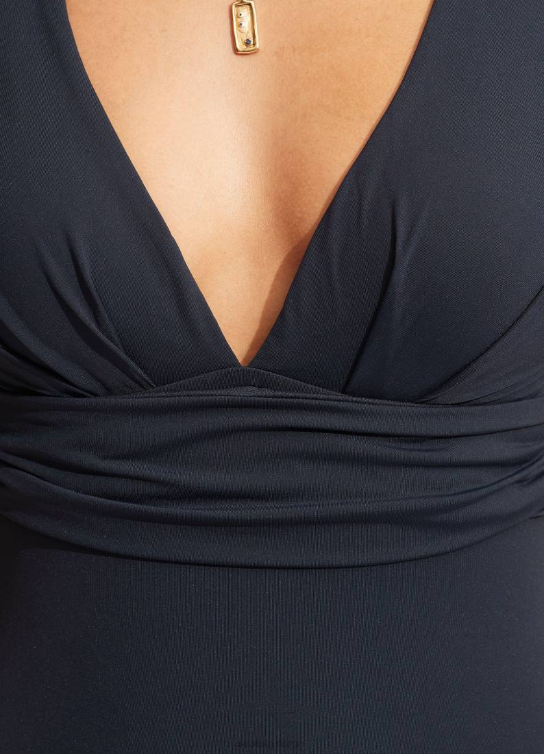 badetøy Seafolly kollektivt kryss tilbake ett stykke ekte marine kvinner D86N28