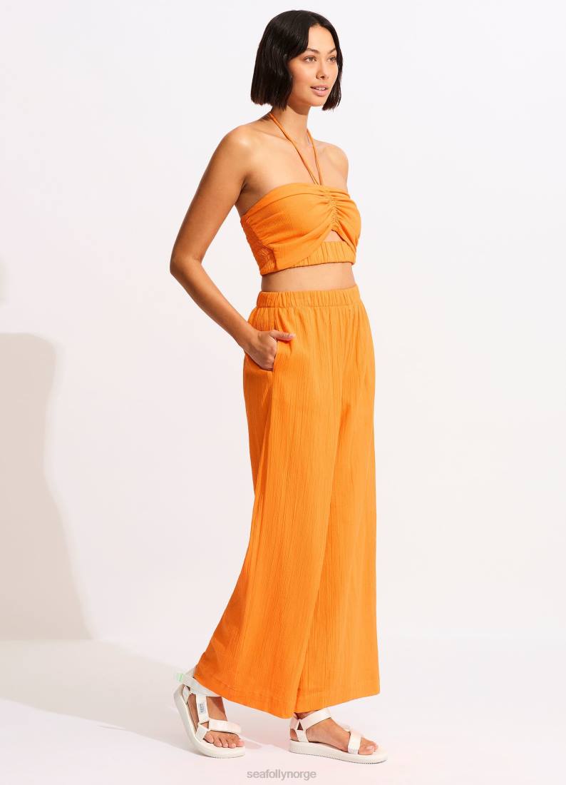 badetøy Seafolly crinkle crop top mandarin kvinner D86N738