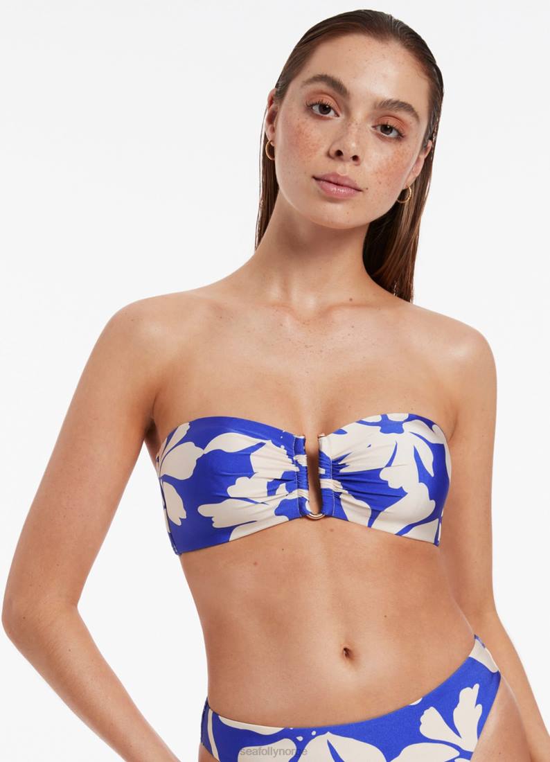 badetøy Seafolly emporio bandeau topp safir kvinner D86N380