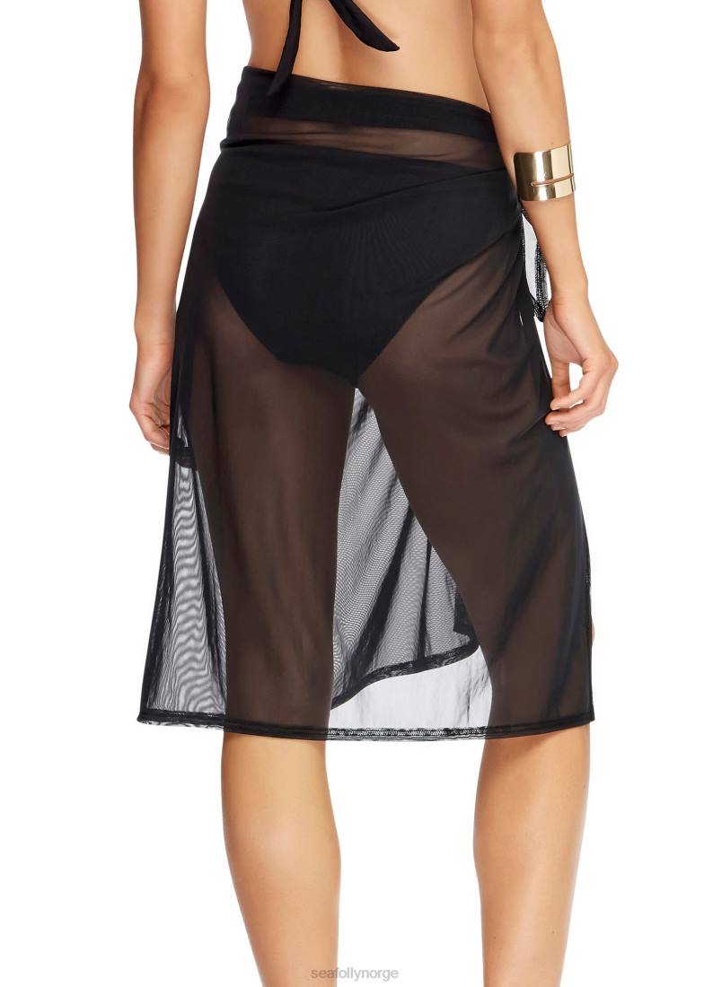 badetøy Seafolly jetset mesh sarong svart kvinner D86N731