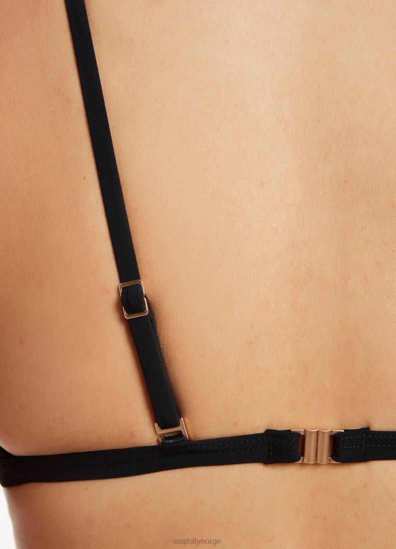 badetøy Seafolly jetset tri topp svart kvinner D86N293