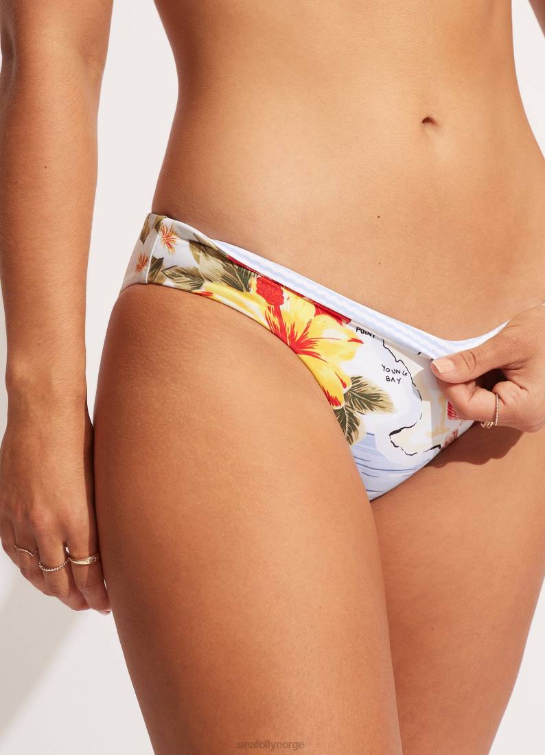 badetøy Seafolly kyst til kyst reversibel hipster pulver blå kvinner D86N359