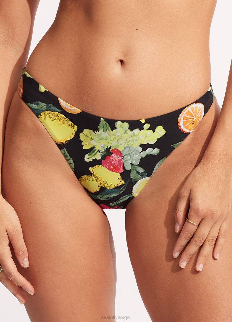 badetøy Seafolly lemoncello high cut rio svart kvinner D86N584