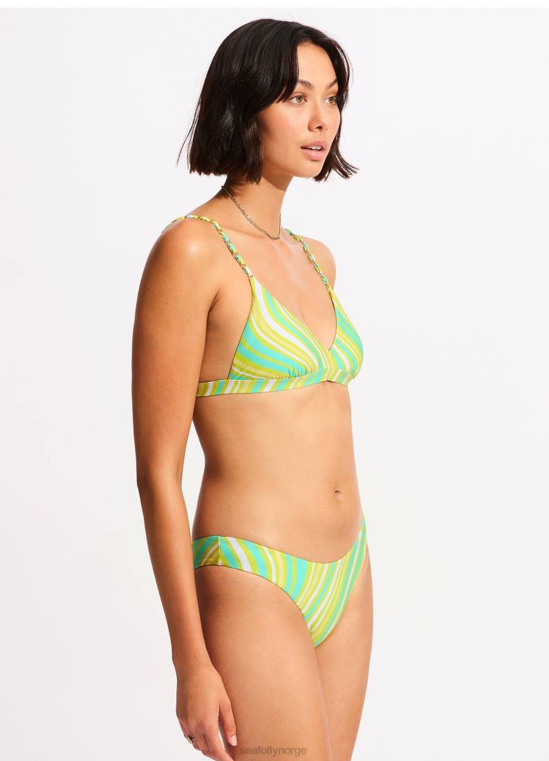 badetøy Seafolly mod squad high cut rio kalk sprakk kvinner D86N488