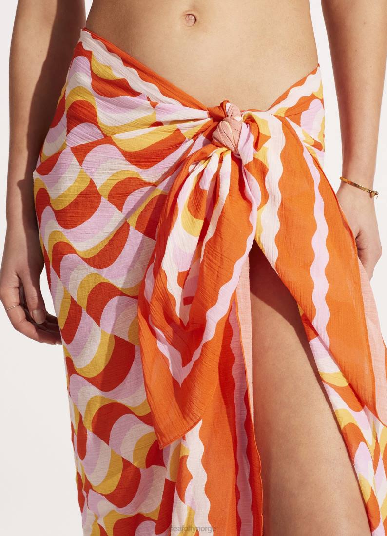 badetøy Seafolly moderne ta sarong mandarin kvinner D86N725