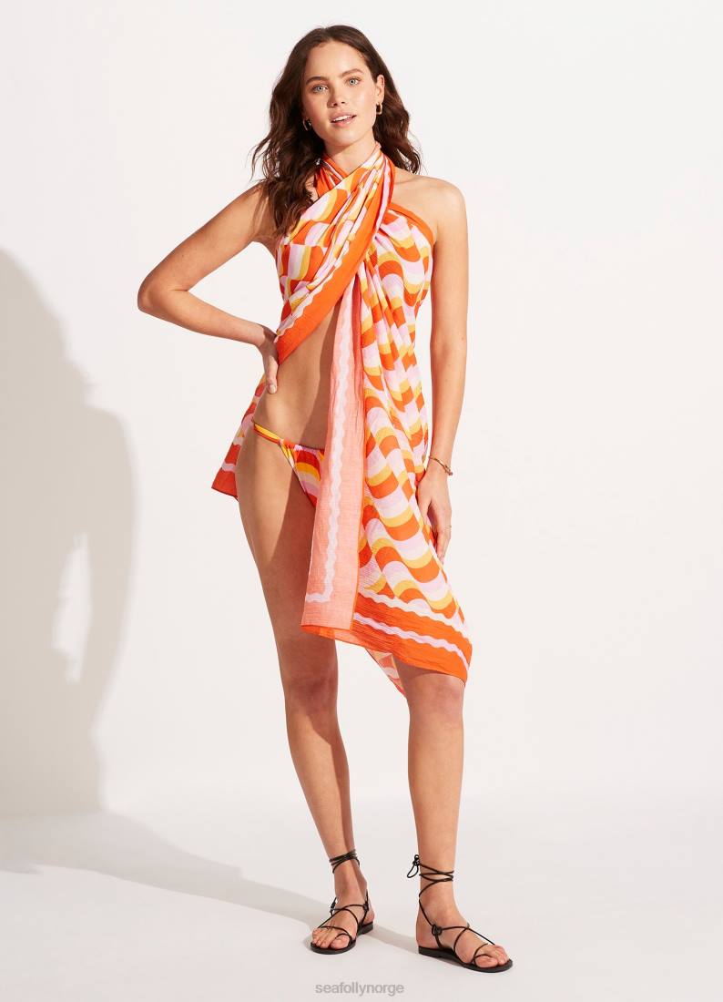 badetøy Seafolly moderne ta sarong mandarin kvinner D86N725