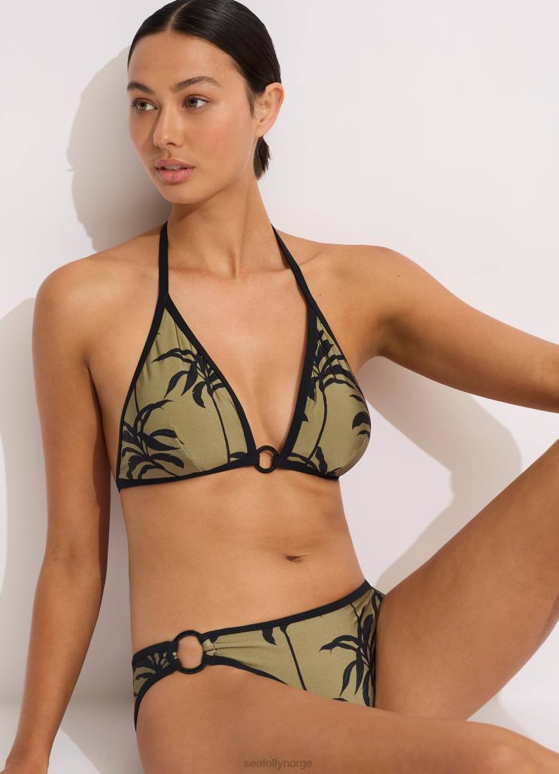badetøy Seafolly palme grime topp oliven kvinner D86N483