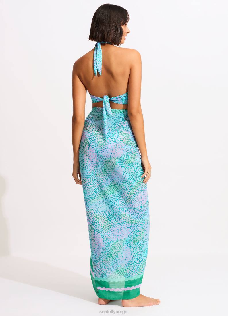 badetøy Seafolly sjøskinn sarong levende grønn kvinner D86N717