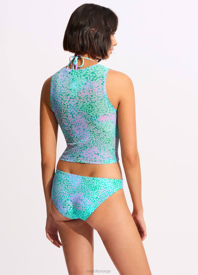 badetøy Seafolly tank topp i netting av sjøskinn levende grønn kvinner D86N37