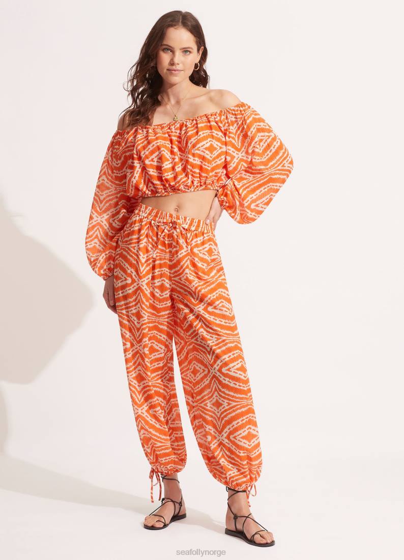 badetøy Seafolly zanzibar crop topp mandarin kvinner D86N739