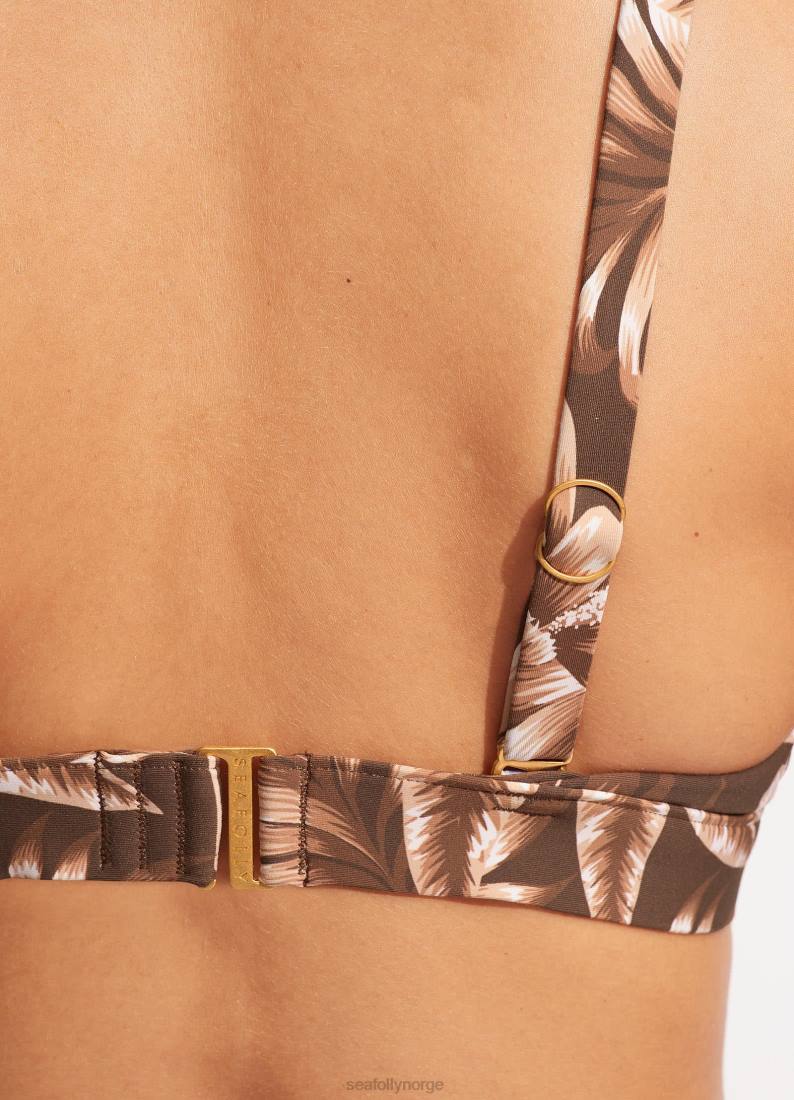 badetøy Seafolly øy i solen langline tri tiramisu kvinner D86N594