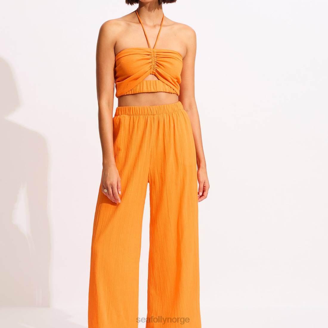 klær Seafolly crinkle strandbukse mandarin kvinner D86N751