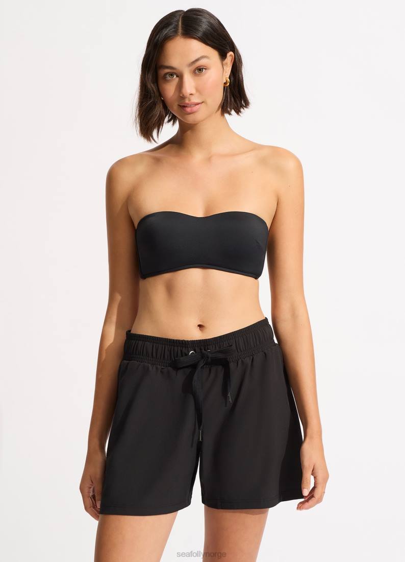 klær Seafolly kollektiv mellomlang boardshort svart kvinner D86N636