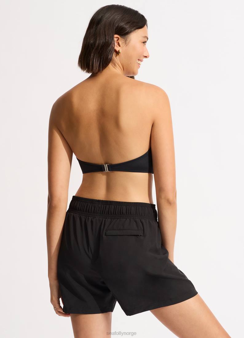 klær Seafolly kollektiv mellomlang boardshort svart kvinner D86N636