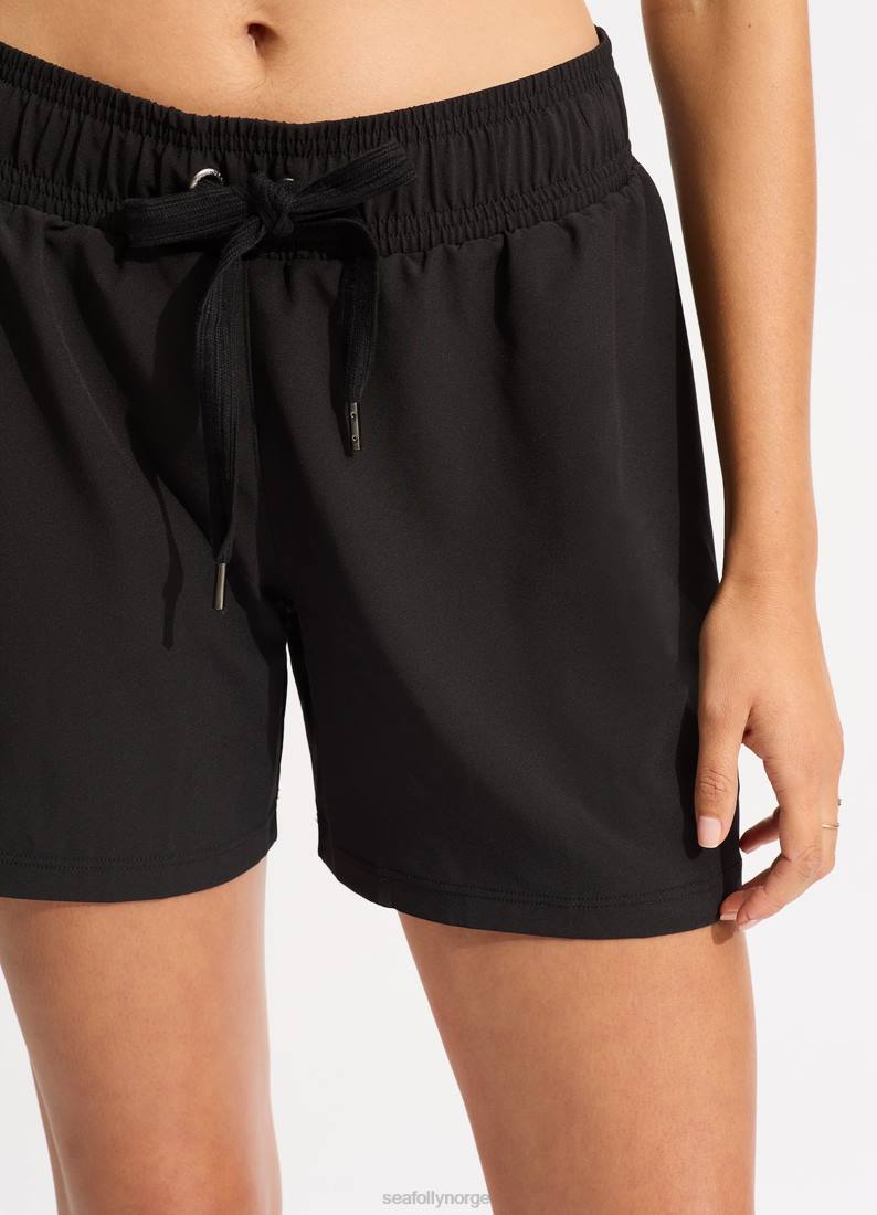 klær Seafolly kollektiv mellomlang boardshort svart kvinner D86N636