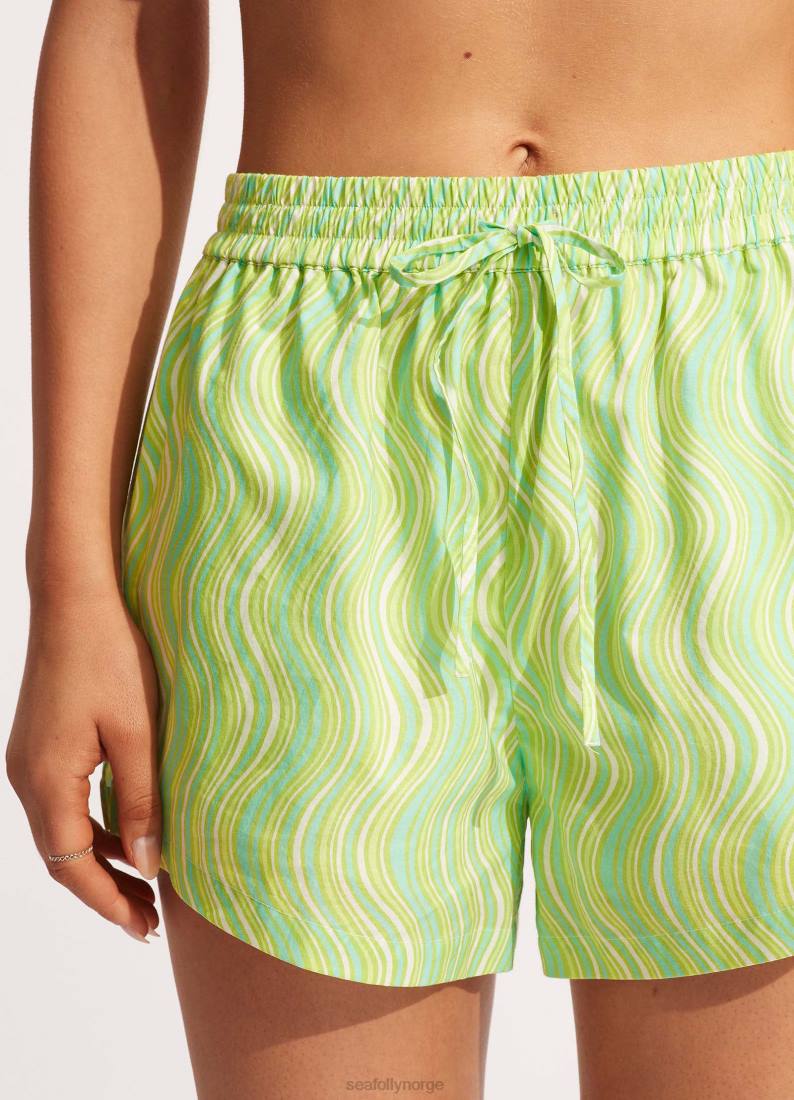 klær Seafolly mod squad beach short kalk sprakk kvinner D86N754
