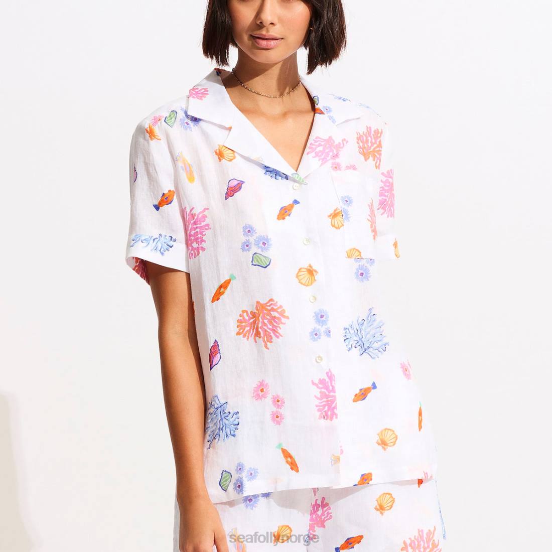 klær Seafolly under havet strand kort hvit kvinner D86N750