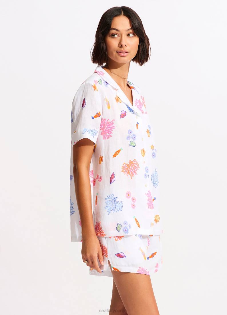 klær Seafolly under havet strand kort hvit kvinner D86N750