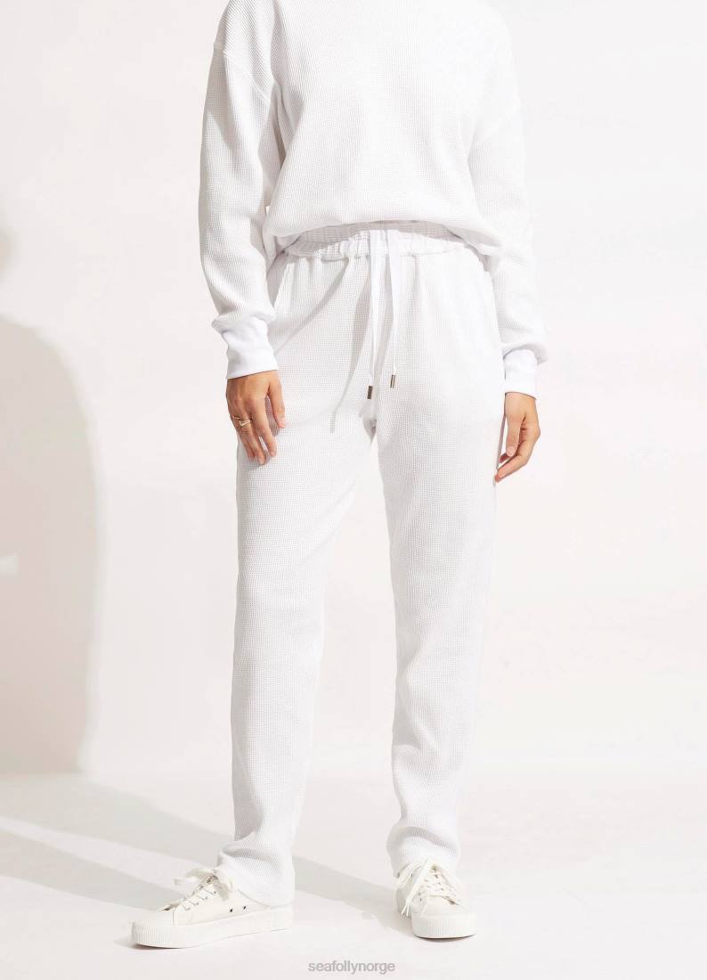 klær Seafolly vaffelbukse hvit kvinner D86N664
