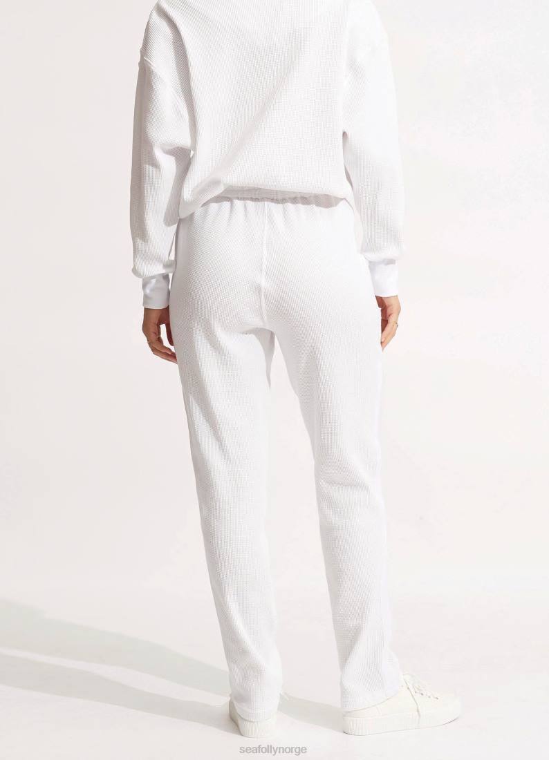 klær Seafolly vaffelbukse hvit kvinner D86N664