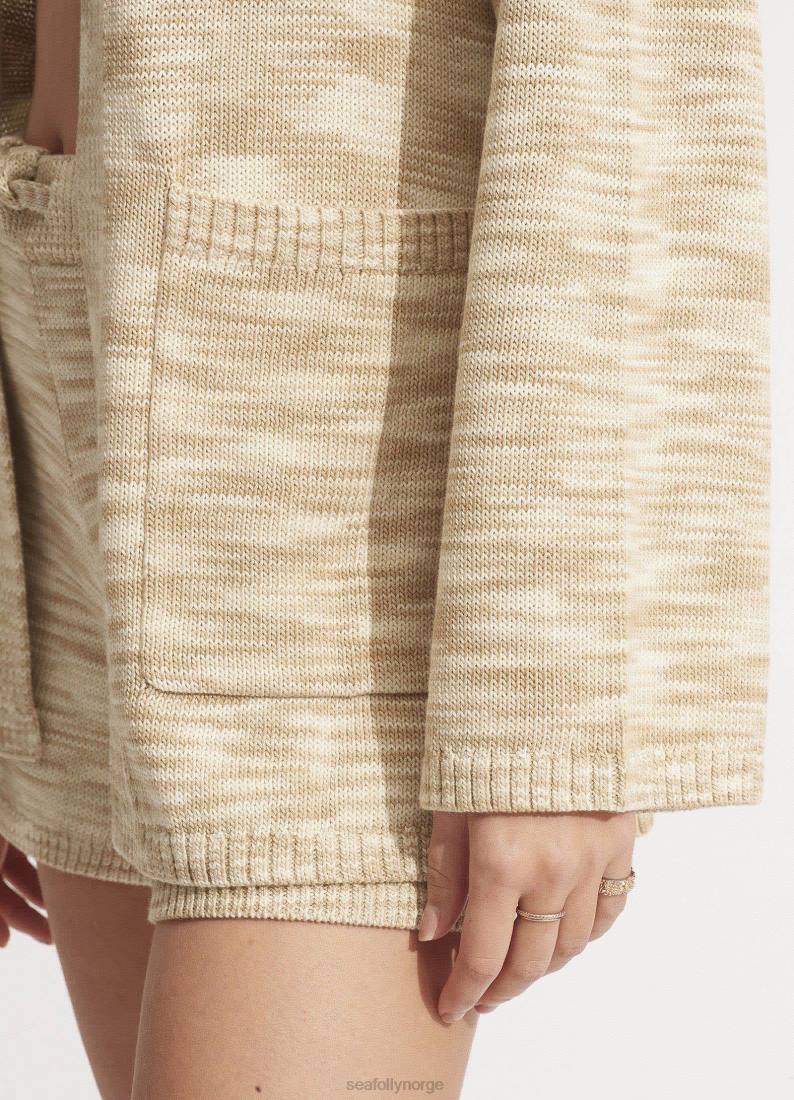 klær Seafolly mergelstrikket cardigan sand kvinner D86N645