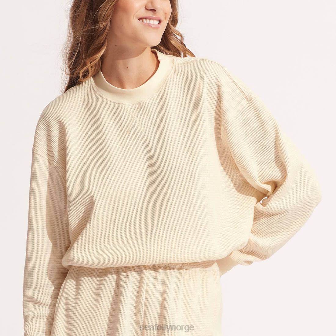 klær Seafolly svette topp i vaffel naturlig kvinner D86N662