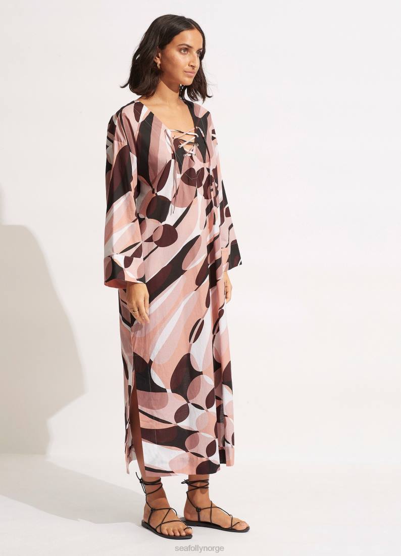 klær Seafolly bassengkanten maxi dekke opp sepia kvinner D86N706