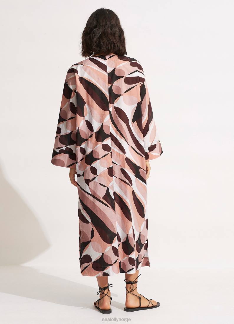 klær Seafolly bassengkanten maxi dekke opp sepia kvinner D86N706