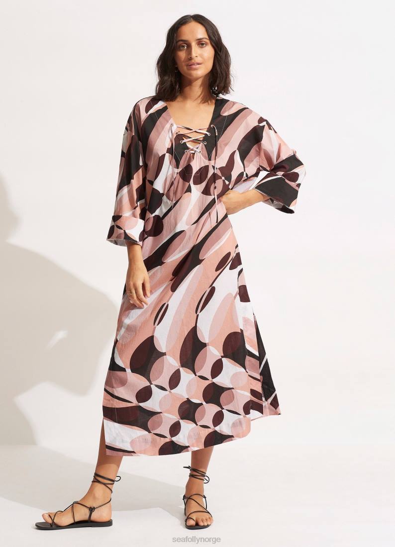 klær Seafolly bassengkanten maxi dekke opp sepia kvinner D86N706