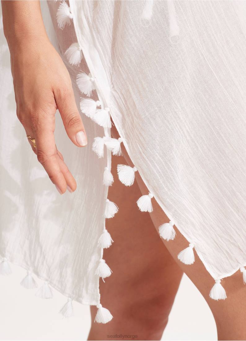klær Seafolly hukommelsestap kaftan hvit kvinner D86N707