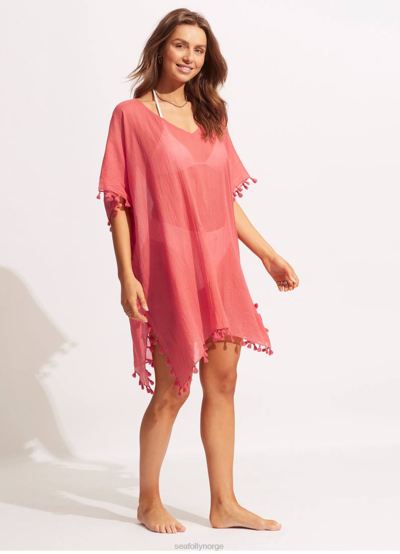 klær Seafolly hukommelsestap kaftan solkysset korall kvinner D86N709