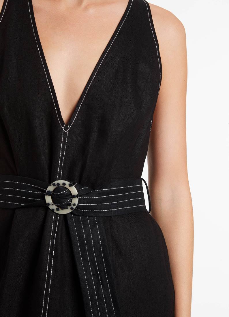 klær Seafolly jetset dykksøm kjole svart kvinner D86N701