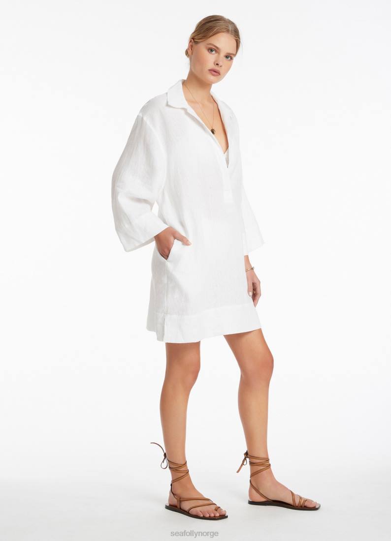 klær Seafolly jetset genser kaftan hvit kvinner D86N702