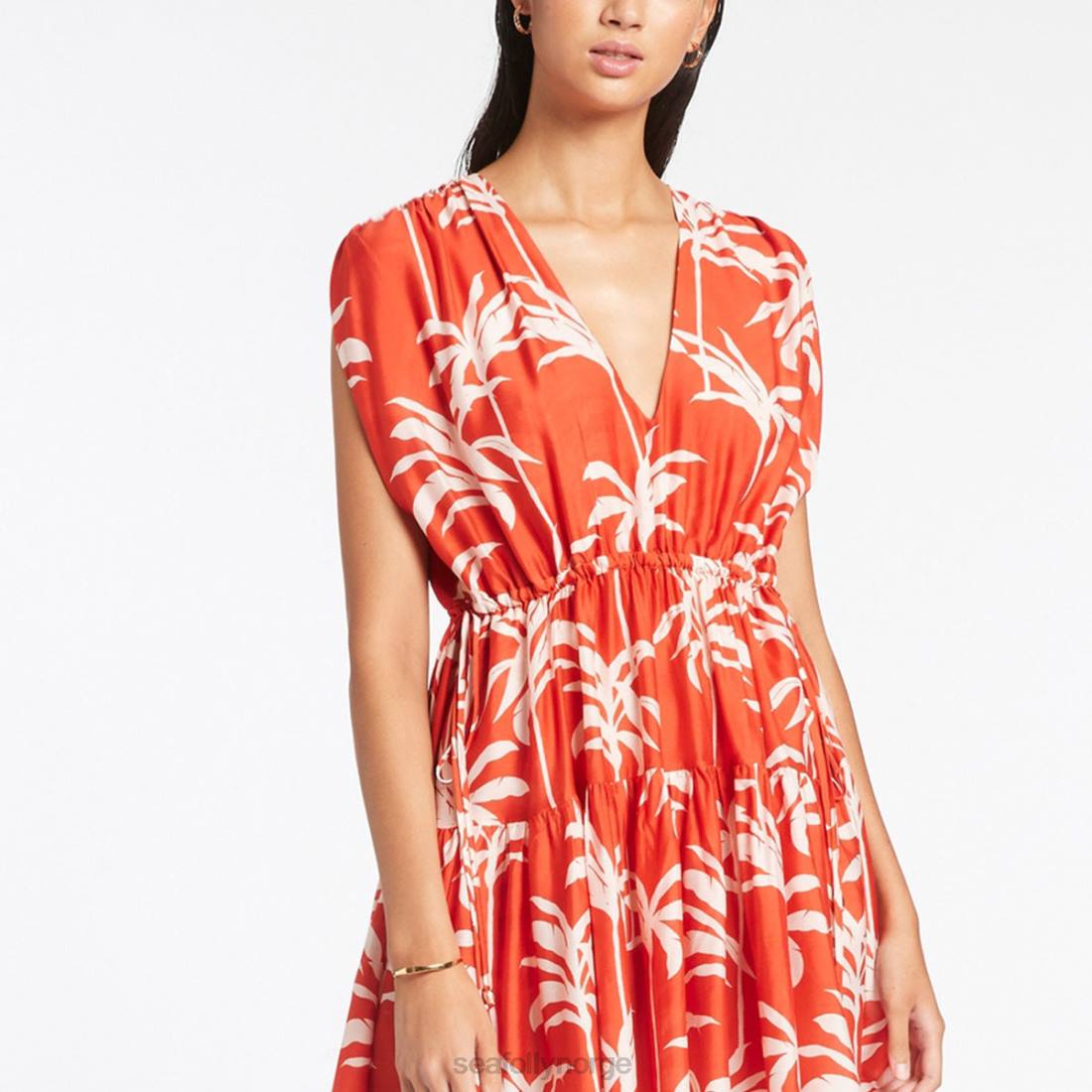 klær Seafolly palme lagdelt dekke opp kirsebær kvinner D86N699