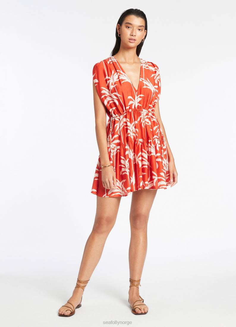 klær Seafolly palme lagdelt dekke opp kirsebær kvinner D86N699