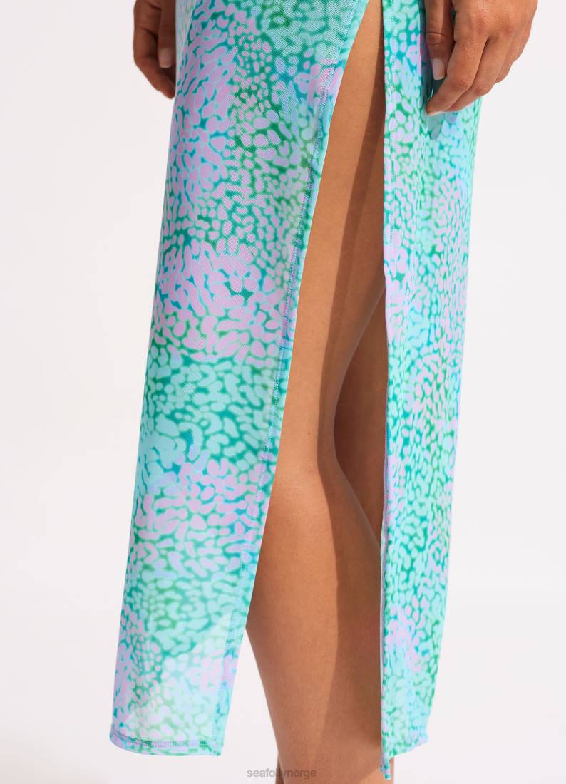 klær Seafolly sjøhud mesh dekke opp levende grønn kvinner D86N674