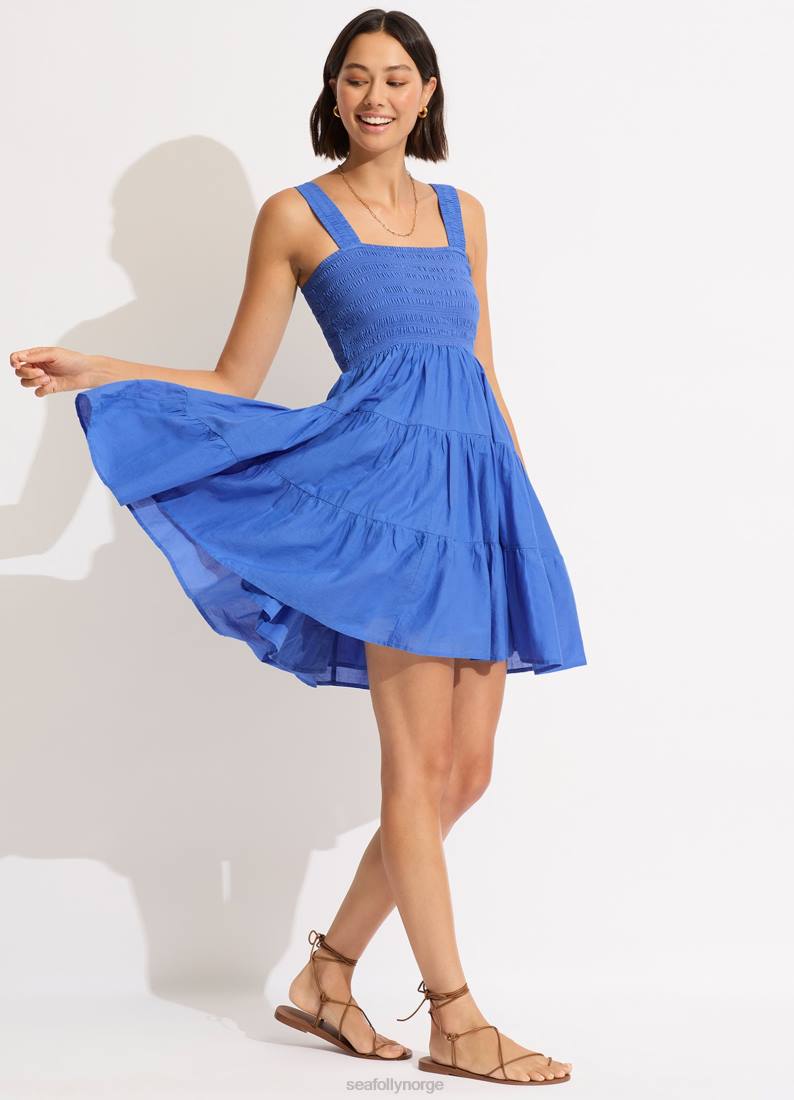 klær Seafolly trofast minikjole asurblått kvinner D86N669