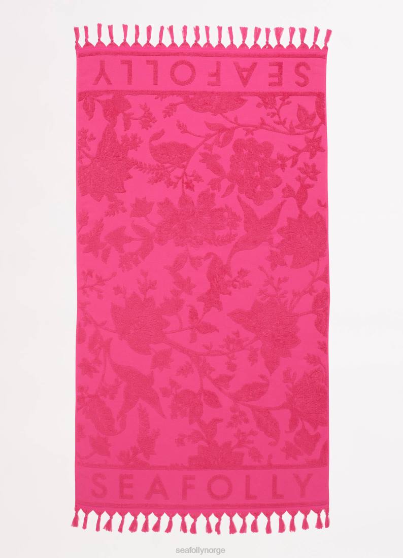 tilbehør Seafolly silk road jacquard strandhåndkle rosa rosa kvinner D86N771